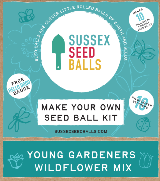 Young Gardeners Make Your Own Seed Ball Kit (includes 'Wild' badge, from Hello Dodo)